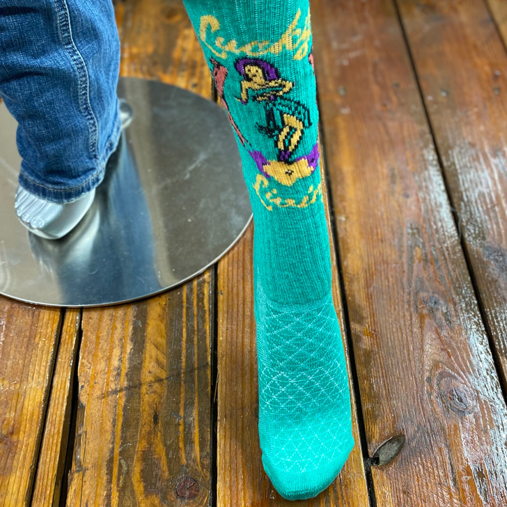 Lucky Chuck Island Cowgirl Teal Performance Sock