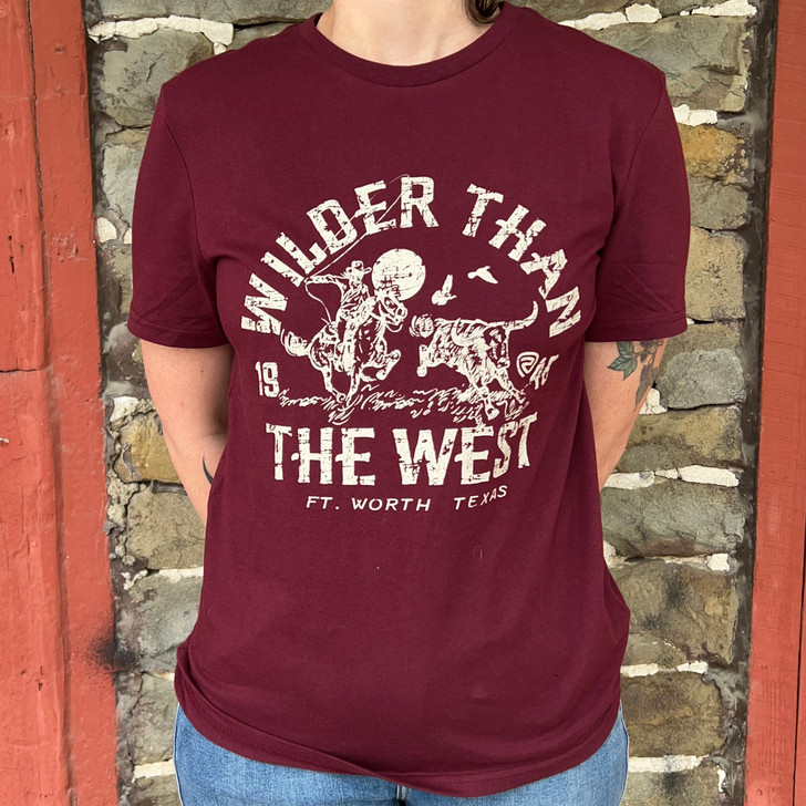 Panhandle Burgundy Wilder Than the West Tee BU21T03683