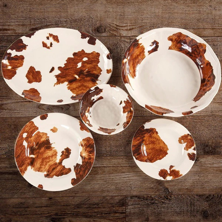 Elsa Cowhide Melamine Dinnerware Set