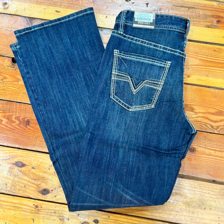 Rock & Roll Men's Medium Vintage Raised V Pocket Reflex Bootcut Jeans BM0DD04813