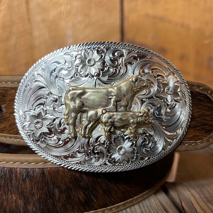 Montana Silversmiths Classic Cowboy Livestock Belt Buckle G1840