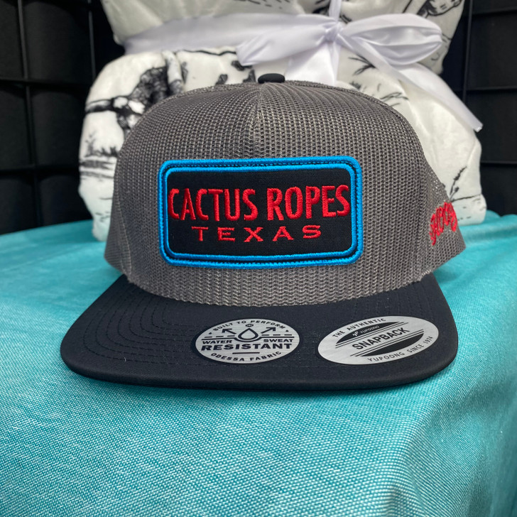 Hooey Cactus Ropes Grey and Black Trucker Hat CR062