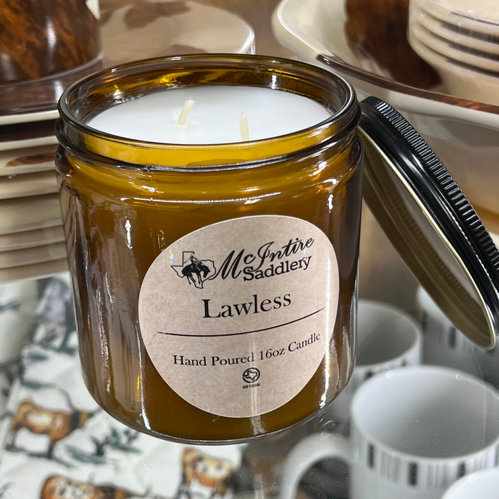 McIntire Saddlery 16oz Hand Poured Candle - Lawless
