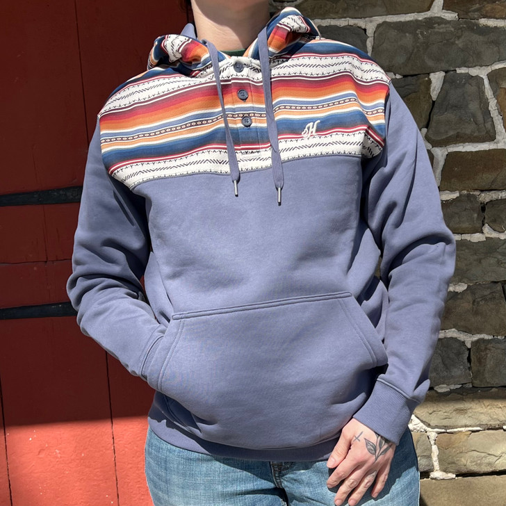 Men's Hooey Grey and Serape "Jimmy" Hoodie HH1347BLSP