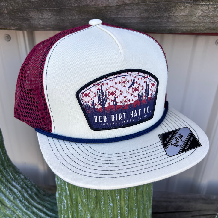 Red Dirt Hat Co. Over Yonder Stone/Burgundy 5P Hat RDHC-505