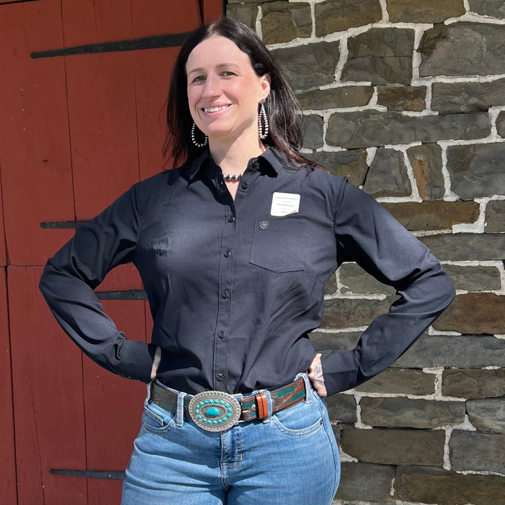 Ariat Women's Solid Black Kirby Pro Shirt 10052132