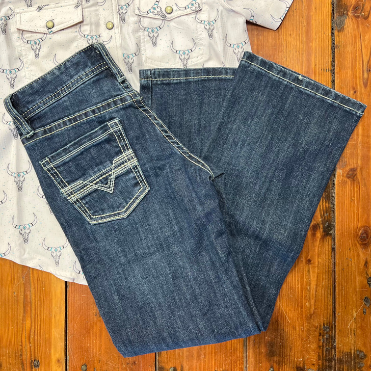 Boy's Rock & Roll Dark Vintage Bootcut Jeans BB0BD06685