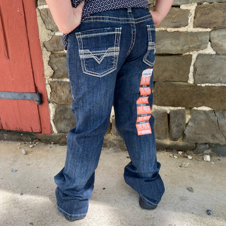 Boy's Rock & Roll Dark Vintage Bootcut Jeans BB0BD06685