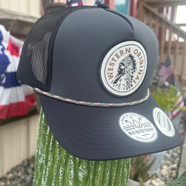 Hooey Quanah Charcoal and Black Trucker Hat 2526T-CHBK