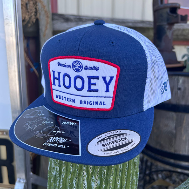 Hooey "Trip" Navy and White Patched Trucker Hat
