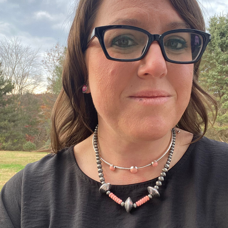 Baby Pink & Faux Navajo Necklace and Choker Combo