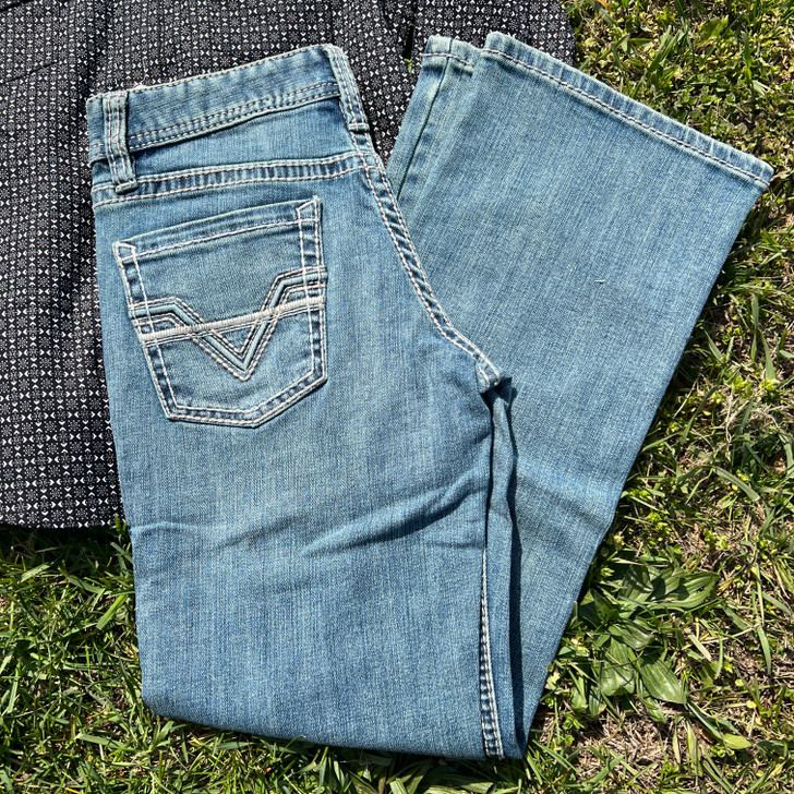 Rock & Roll Boy's Two Tone Bootcut Medium Vintage Jeans BB0BD07360
