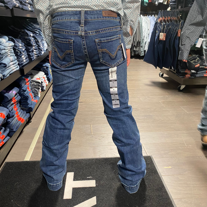 Rock & Roll Girl's Medium Wash Signature Pocket Trouser Jeans BG5MD07211