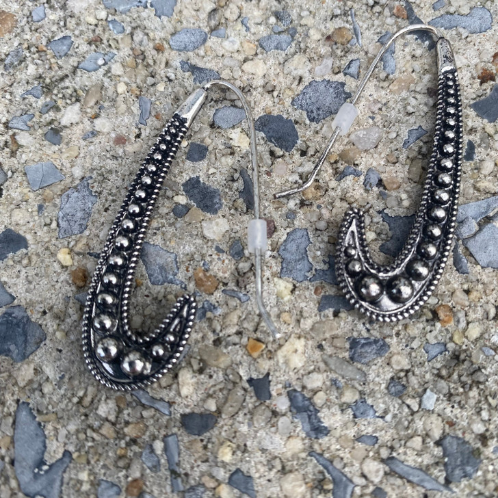 Faux Navajo Pearl Hook Earrings