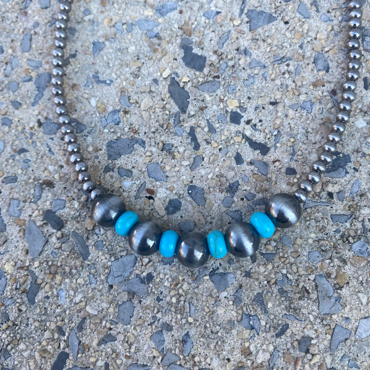 Faux Navajo Pearl and Turquoise Choker