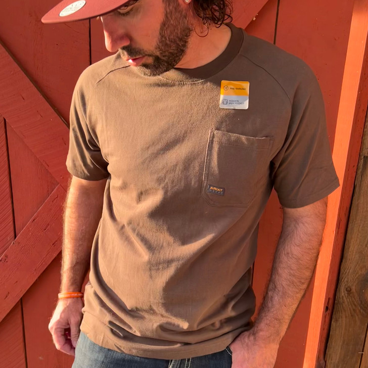 Ariat Men's Rebar Moss Cotton Strong Pocket T-Shirt 10025375
