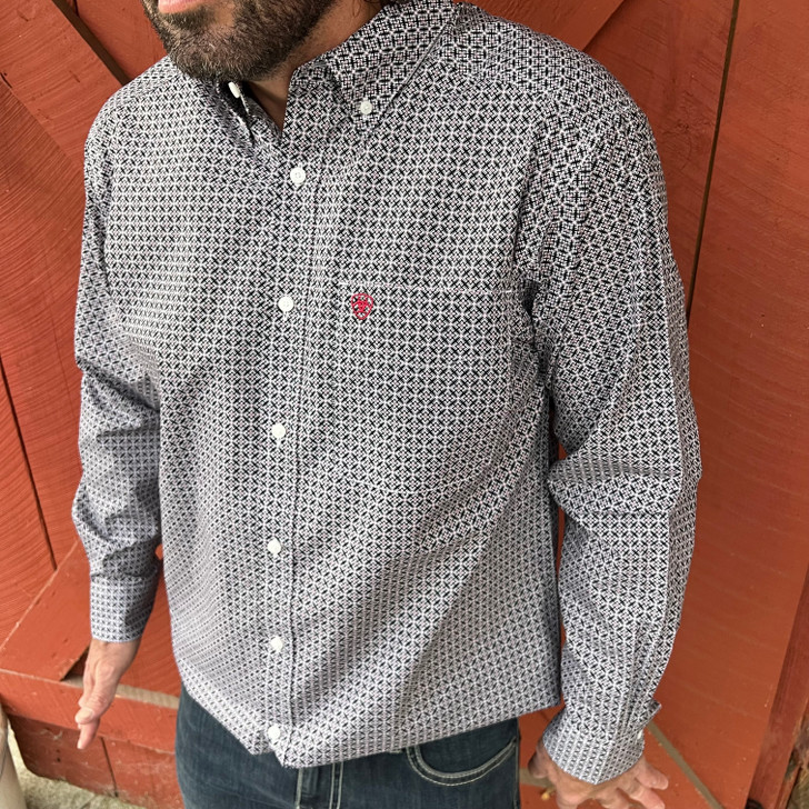 Ariat Mens Tobias Classic Fit Black Button Down 10065855