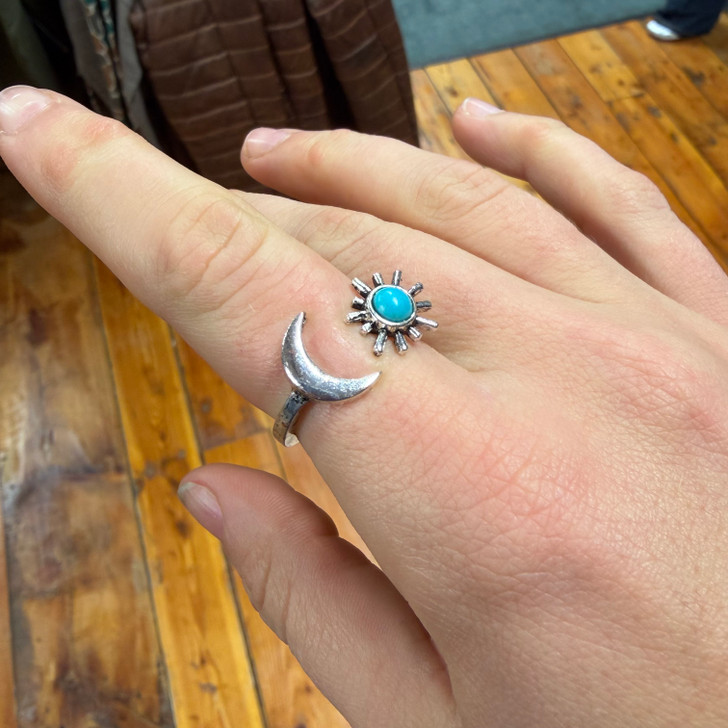 Sun & Moon Adjustable Stack Ring RGStretch-6