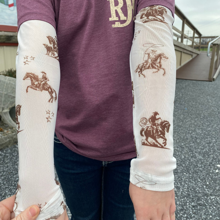 Cowboy Hardware Toddler White Bronc Mesh Long Sleeve Shirt