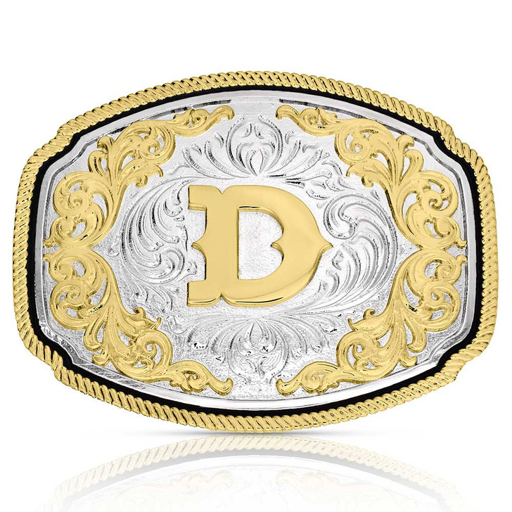 Montana Silversmiths Western Initial Buckle - Letter D