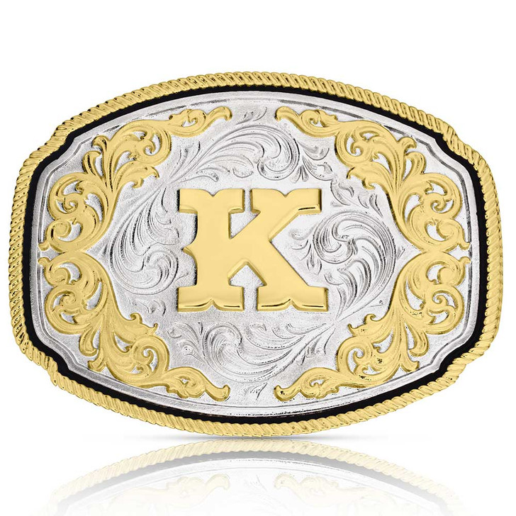 Montana Silversmiths Western Initial Buckle - Letter K