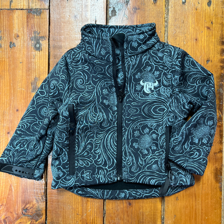 Cowgirl Hardware Toddler Black Floral Soft Shell Jacket