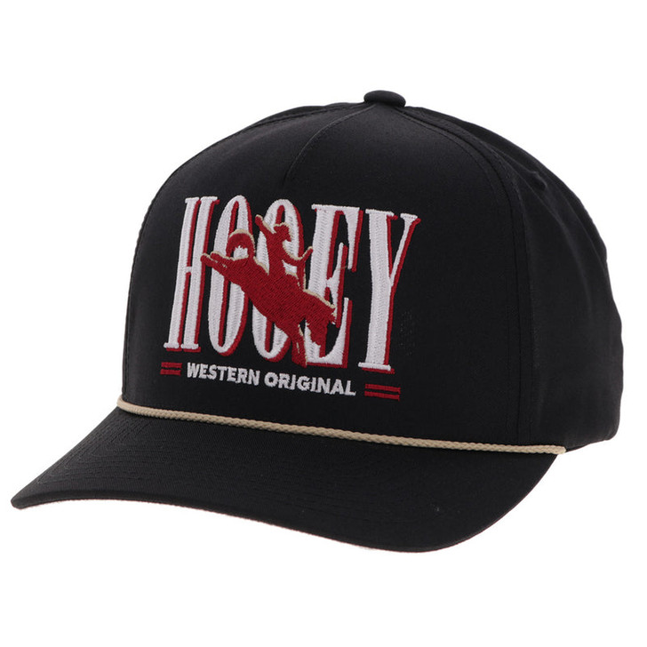 Hooey "Wild Ride" Black Embroidered Hat 2569T-BK