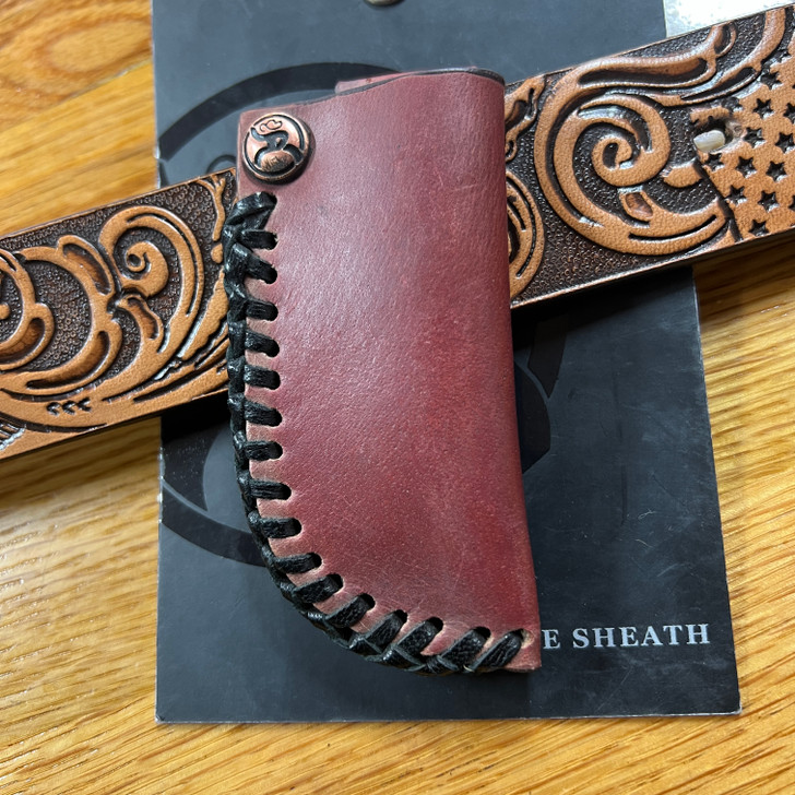 Hooey Roughy Classic Laced Brown Oil Tanned Leather Knife Sheath