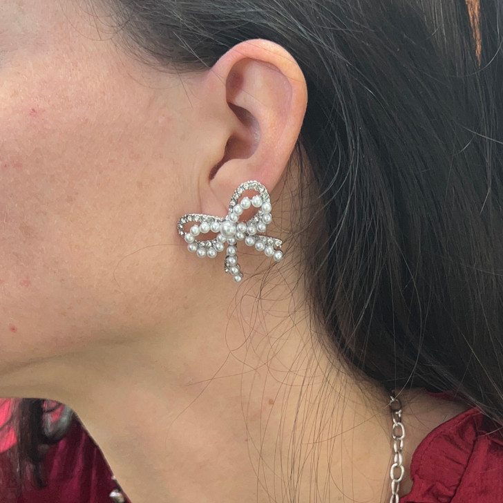 Double Bow Post Earrings