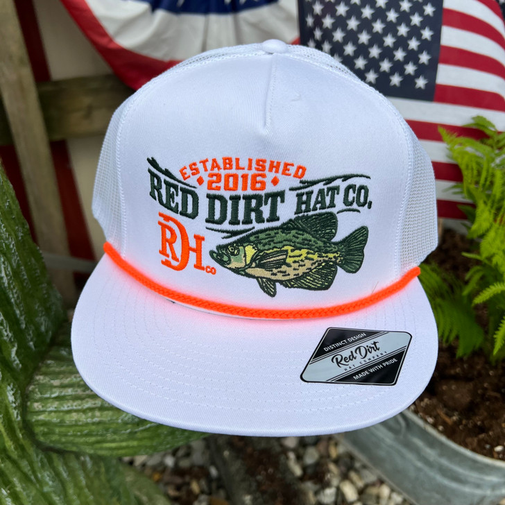 Red Dirt Hat Co. Hooked White & Orange Rope Hat RDHC-529