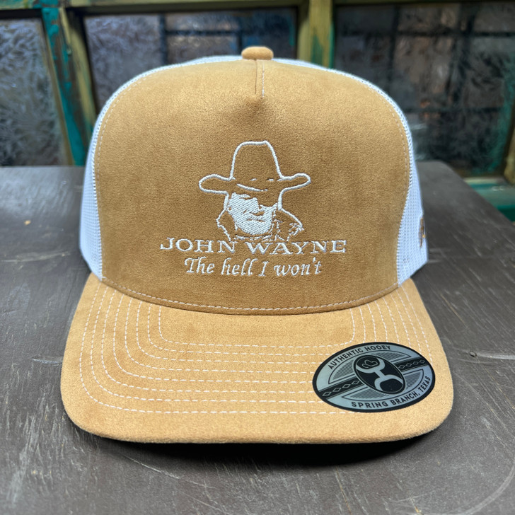 Hooey John Wayne Tan Suede Trucker Hat 2670T-TNWH