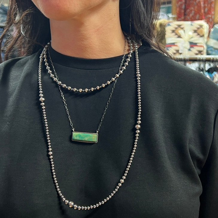 Alternating 6mm and 3mm Sterling Silver Pearl Choker