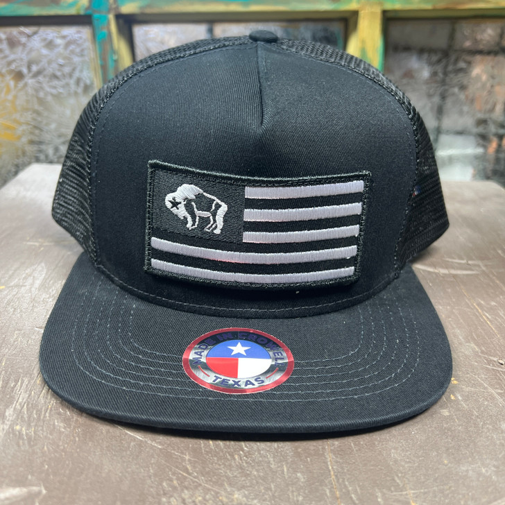 Hooey Black 5-Panel Trucker with Black Flag Patch