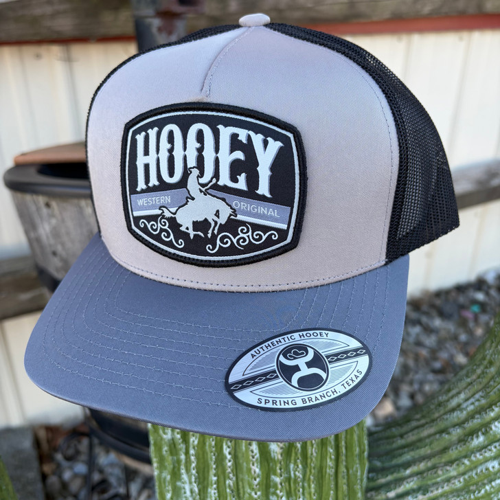Hooey Salado Grey and Black Trucker Hat 2604T-GYBK