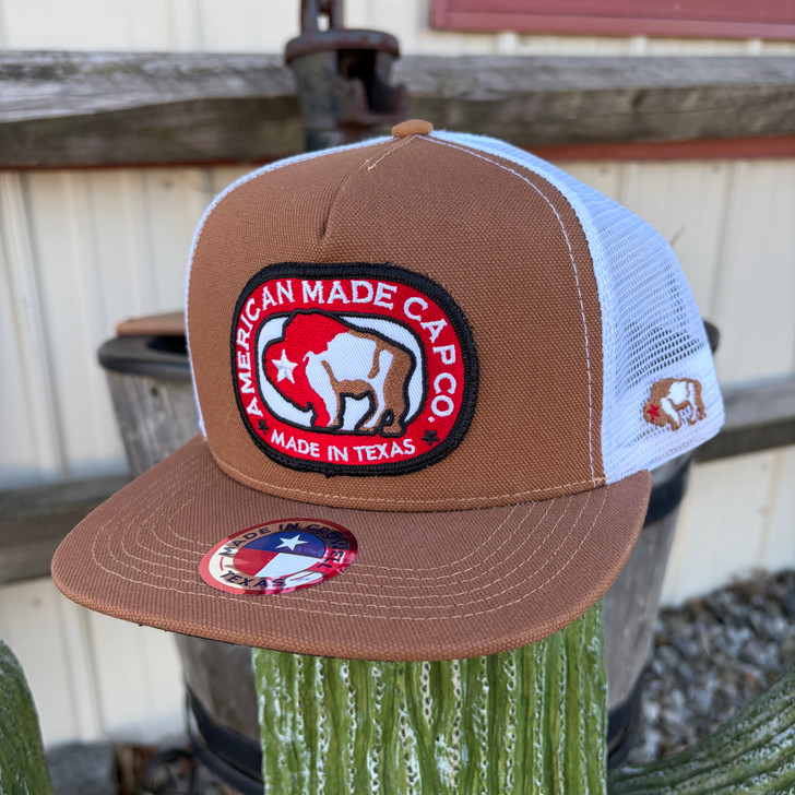 Hooey American Made Buffalo Tan Trucker Hat 9771T-TNWH