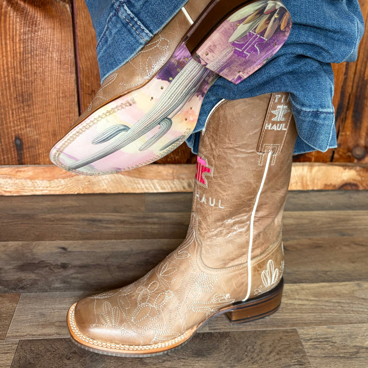 Tin Haul Women's Cacatillow Saguaro Sole Square Toe Boot