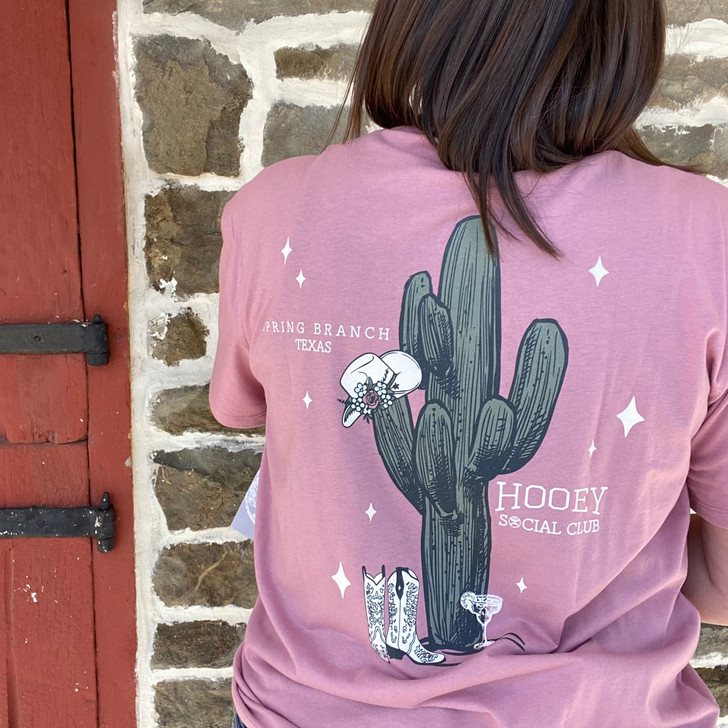 Hooey Ladies Pink Social Club Graphic Tee