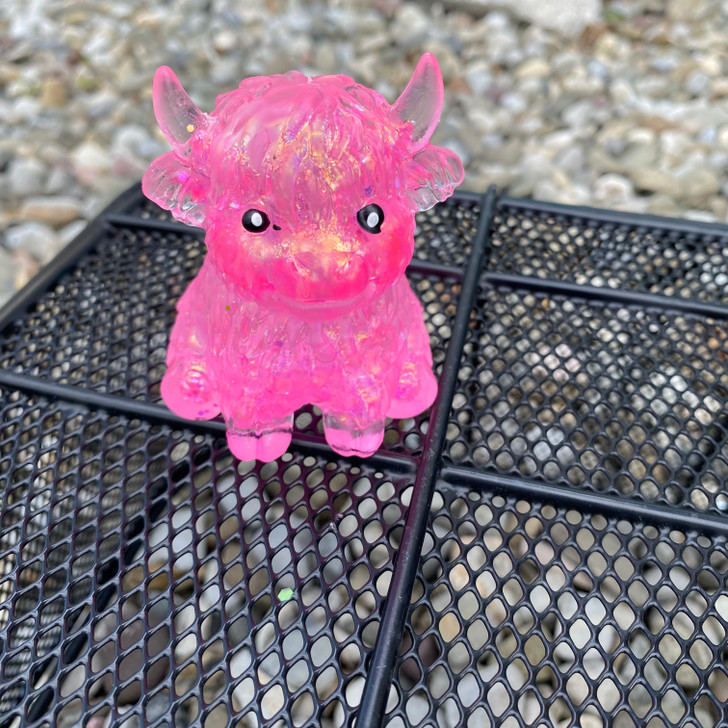 Pink Glitter Highland Squishy