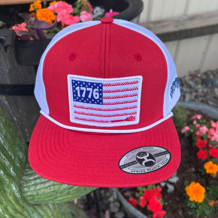 Hooey Red Liberty Roper Trucker Hat