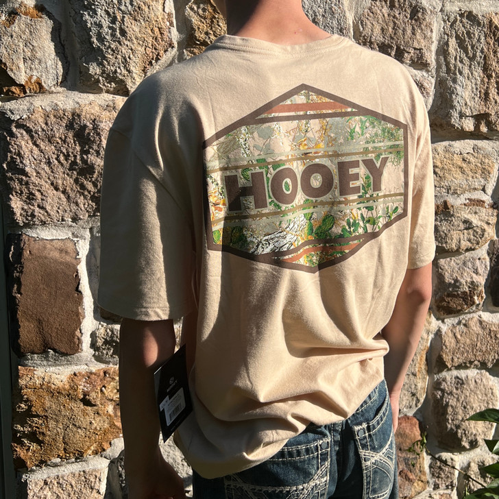 Hooey Men's Tan Camo Logo Graphic Tee HT2675TN