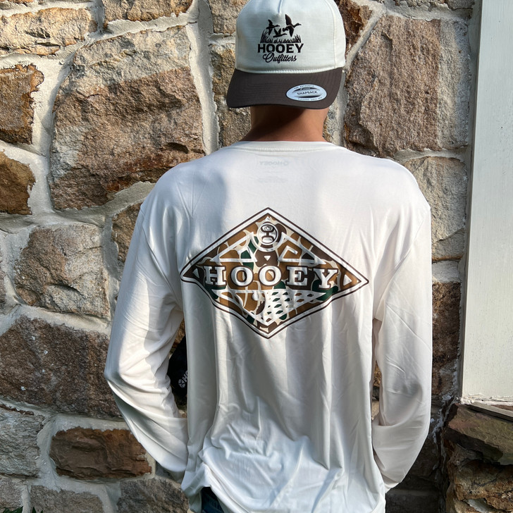 Hooey Men's Performance Long Sleeve Camo Logo Shirt HT2650CR