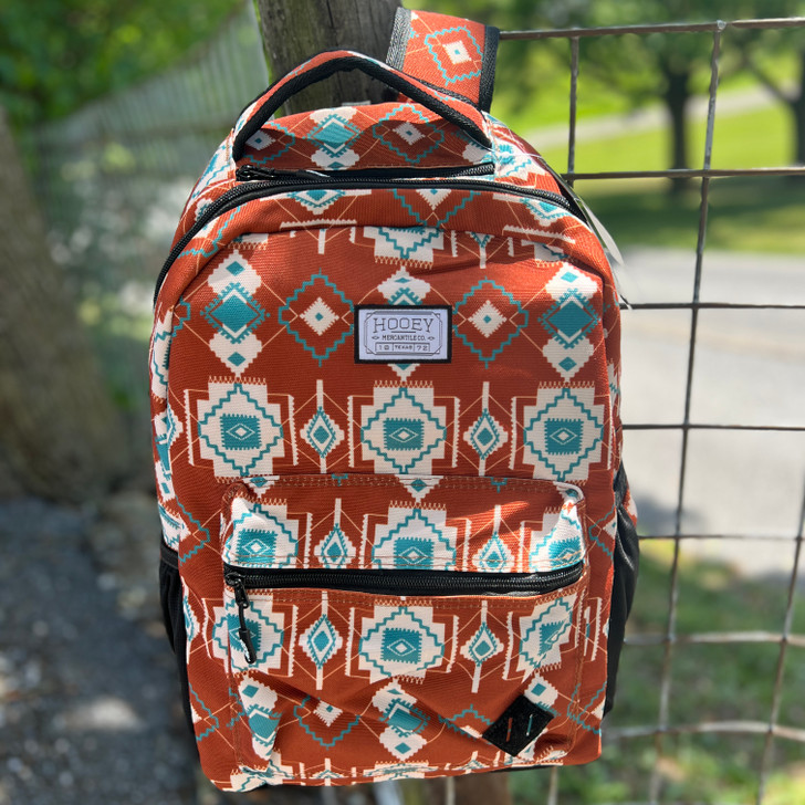 Hooey Recess Rust And Teal Aztec Backpack BP2601RUAZ