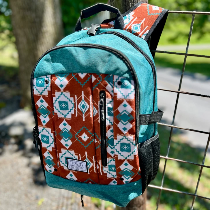 Hooey Rockstar Rust and Teal Backpack BP2602TLRU