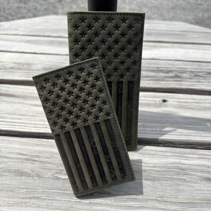 Justin Junior Graphite Leather American Flag Rodeo Wallet