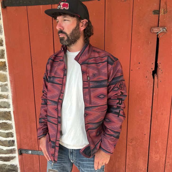 Ariat Men's Logo Red Southwest Softshell Jacket 10079455