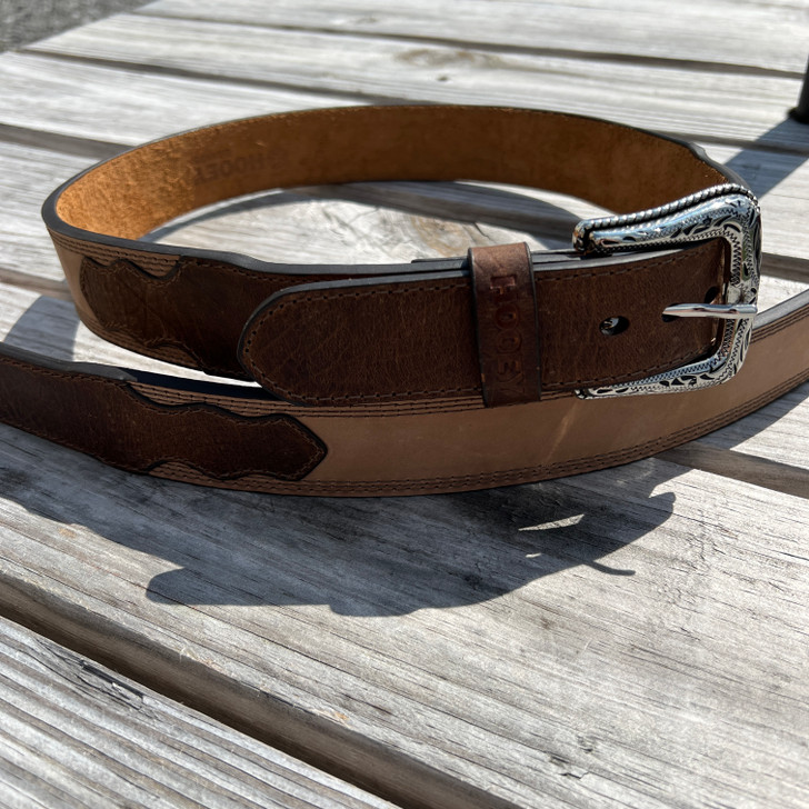 Hooey Men's Gibson Natural Brown Belt HMBLT018