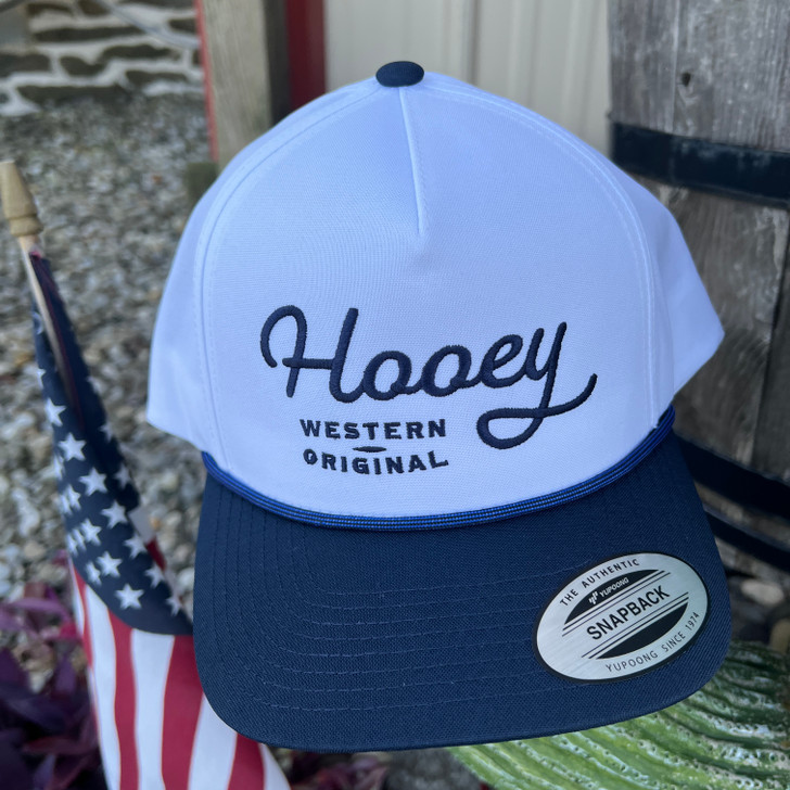 Hooey OG White & Navy Hat