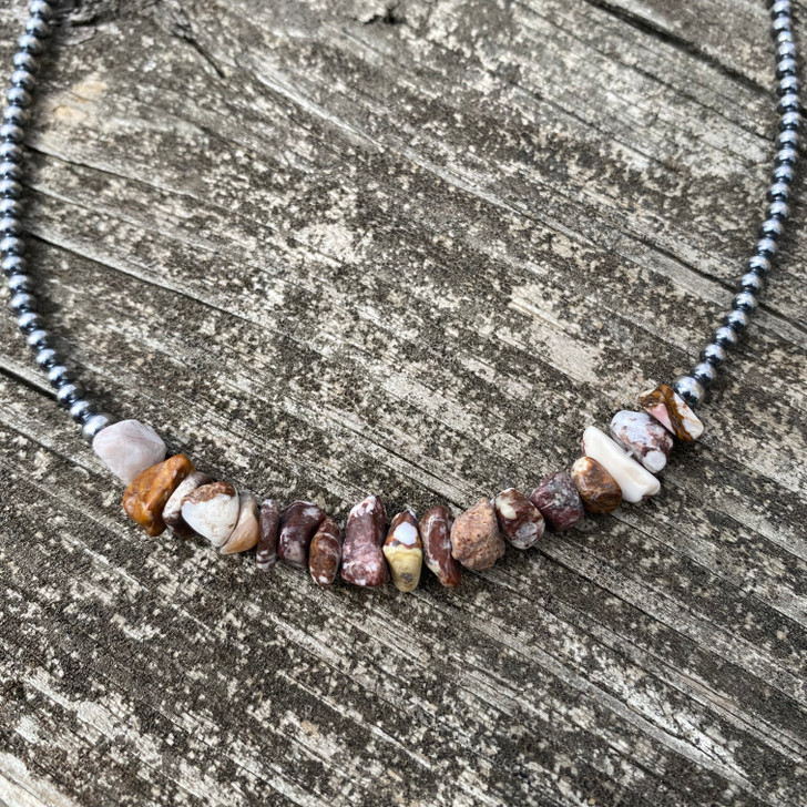 3mm Sterling Silver & Wild Horse Choker