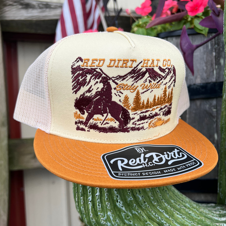 Red Dirt Hat Co. Stay Wild Cream and Mustard Hat