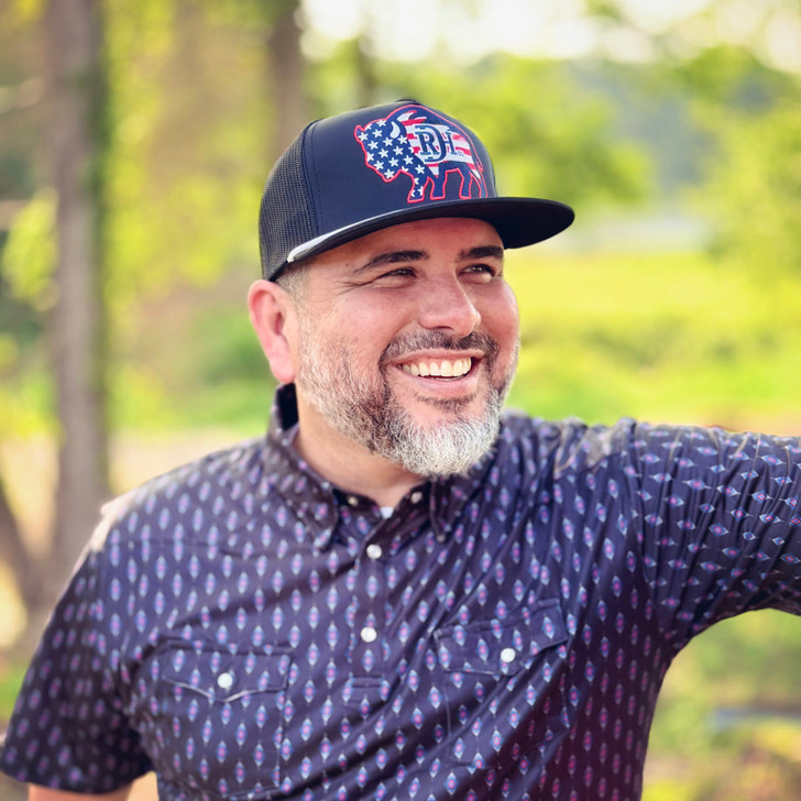 Red Dirt Hat Co. Two-Five-O Black Patriotic Buffalo Hat